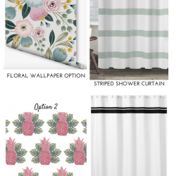 updating a vintage pink bathroom