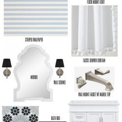 bathroom design with silver accents