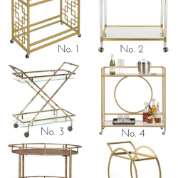 round up of budget friendly bar carts