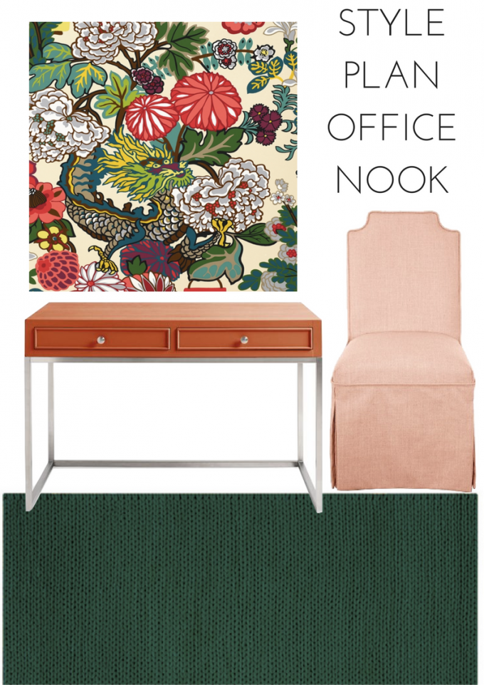 girly office nook