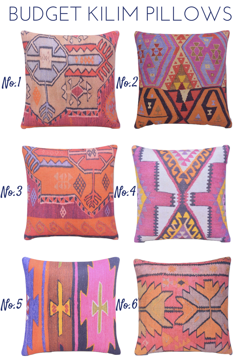 budget kilim pillows