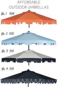 budget friendly outdoor umbrellas