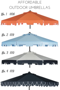 budget friendly outdoor umbrella
