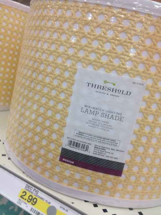 CANED LAMPSHADE