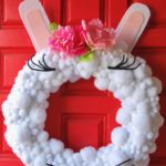 DIY POM POM BUNNY WREATH