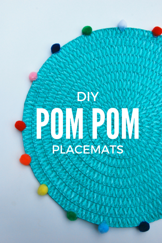 easy diy pom pom placemats