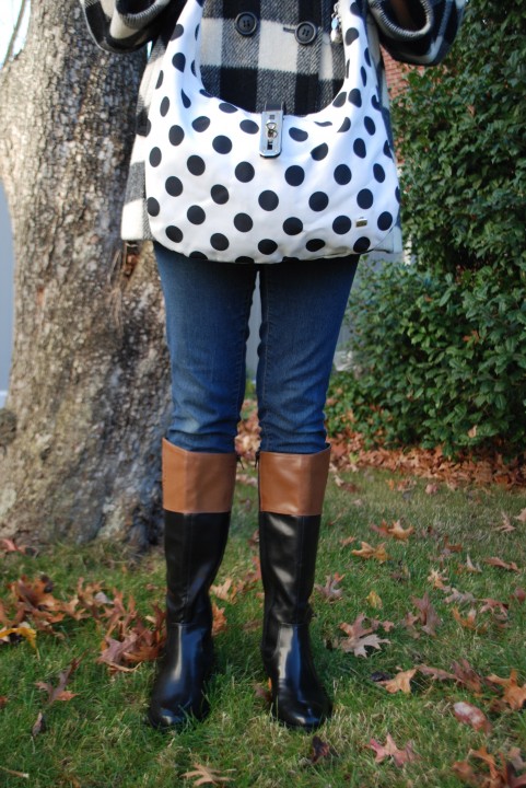 two toned riding boots