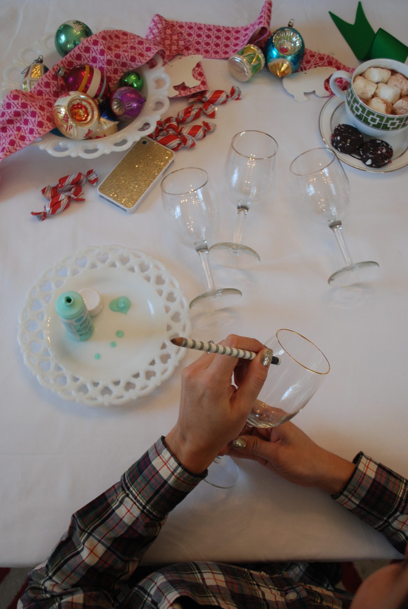 Diy Polka Dot Wine Glasses Showit Blog 0651