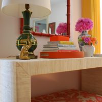DIY Grasscloth Console