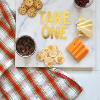 DIY Gold Saying Cheese Board