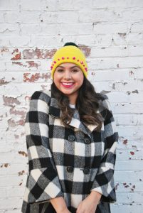 easy diy faux fur pom and beaded hat