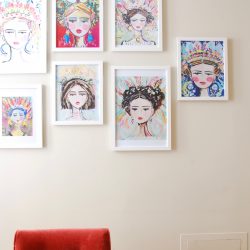 organic gallery wall display