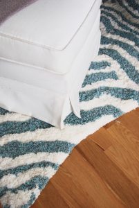 blue zebra rug