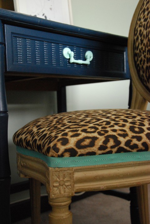 leopard chair close up