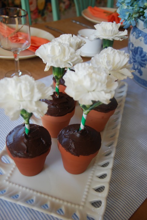 diy flower pot cupcakes