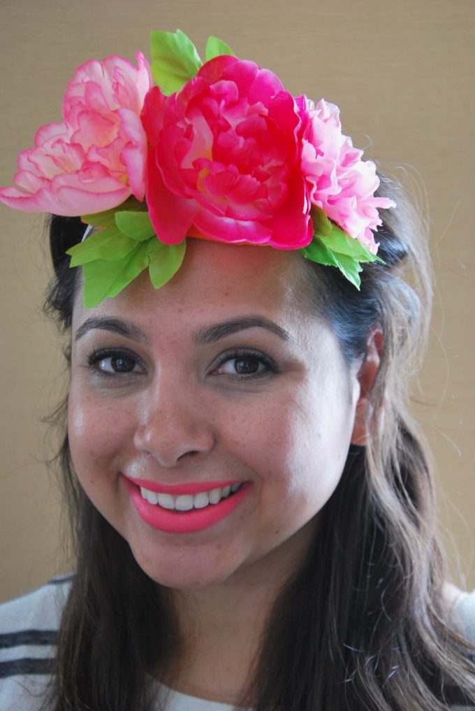 easy faux floral crown project