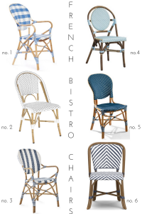 outdoor french bistro chairs