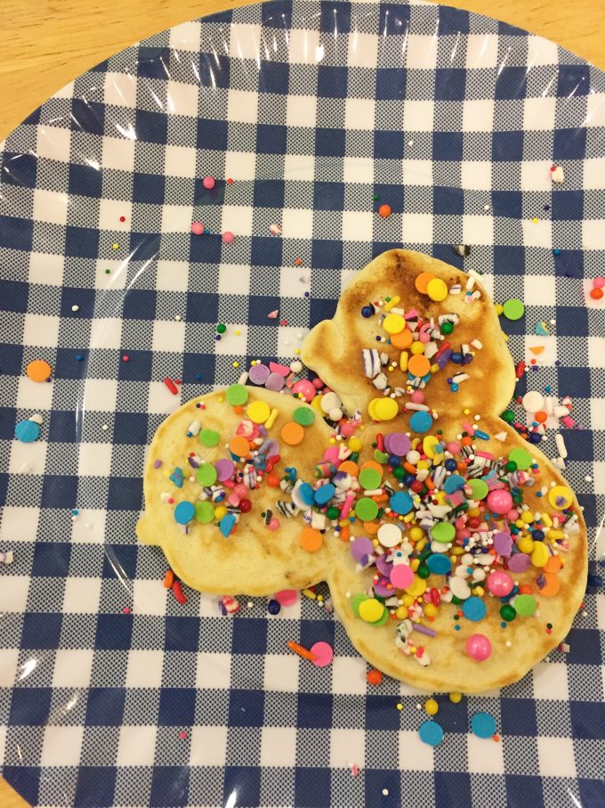 sprinkle pancakes