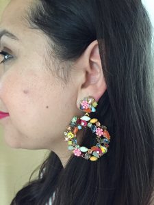 jcrew beaded colorful hoop earring