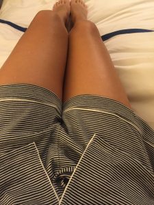striped pj shorts set