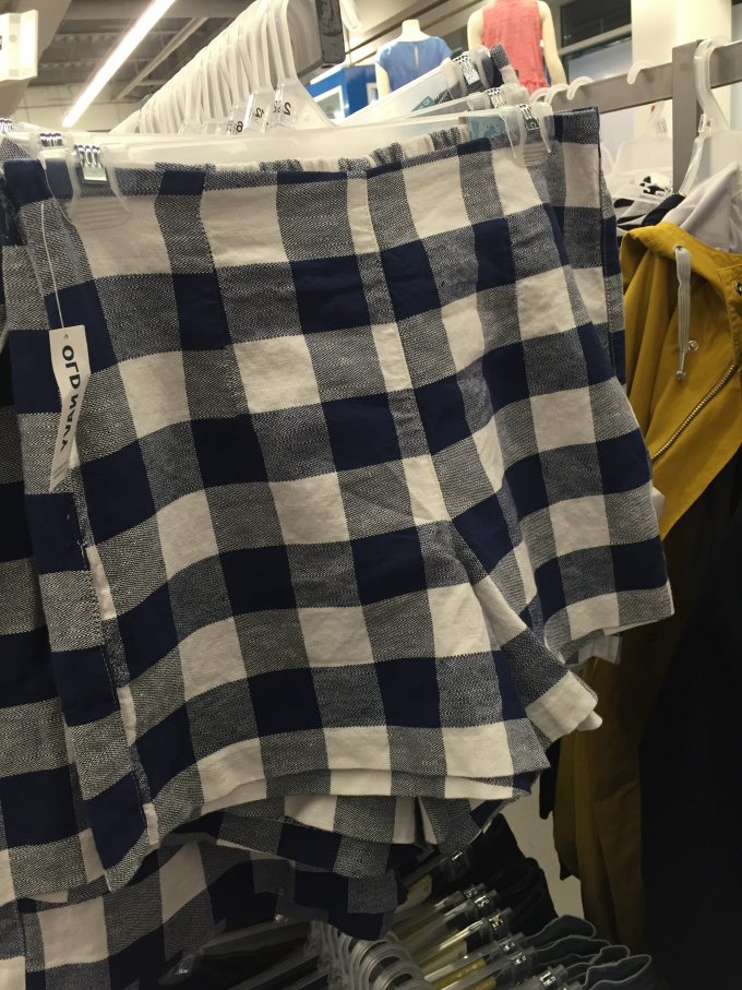 old navy gingham shorts