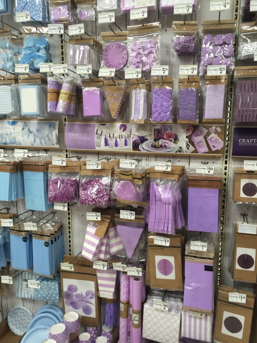 pale purple party supplies