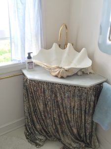 sequin skirted sink