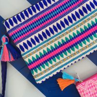 DIY Tribal Tassel Clutch