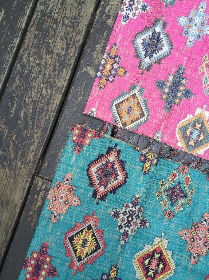 colorful persian rug pattern fabric