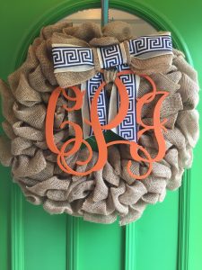 chic burlap wreath with bow