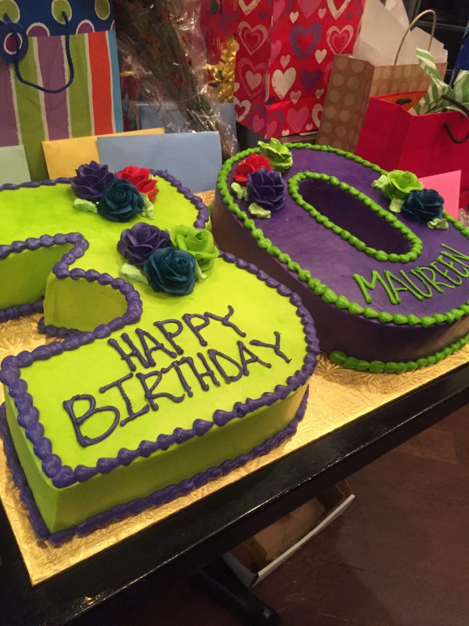 Colorful 30th birthday cake