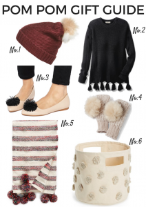 gift round up with pom poms