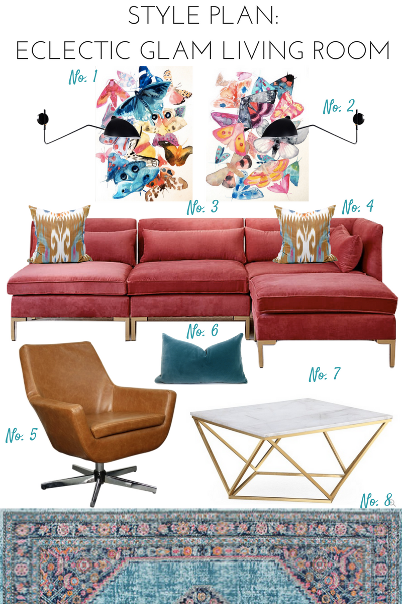Style Plan Eclectic Glam Living Room Showit Blog