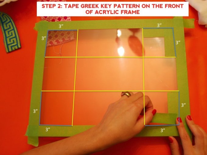 DIY GREEK KEY LUCITE TRAY