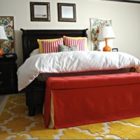 DIY: No Sew Skirted Ottoman