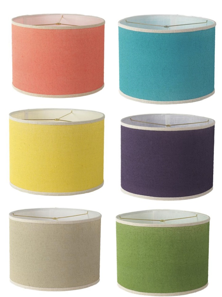 Diy Colored Burlap Lampshade, Colorful Lamp Shades
