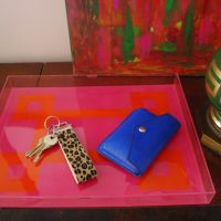 DIY GREEK KEY LUCITE TRAY