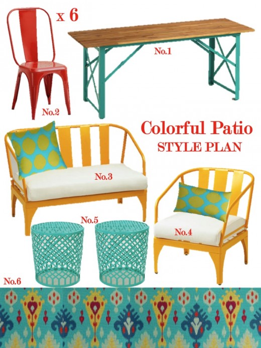 colorful patio style plan