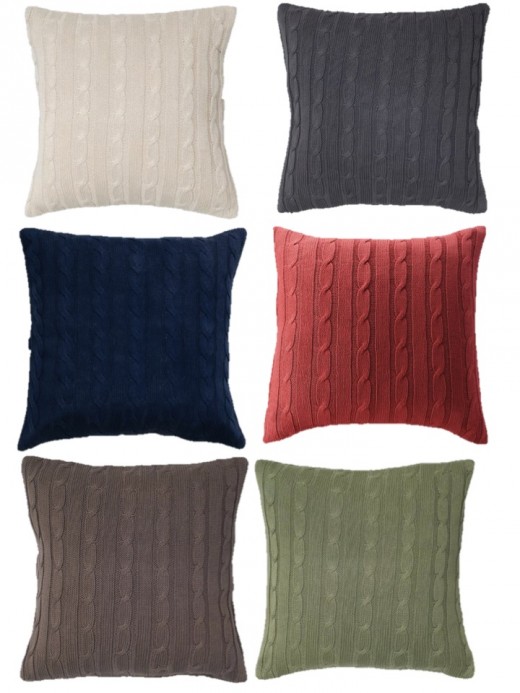 cable knit pillows