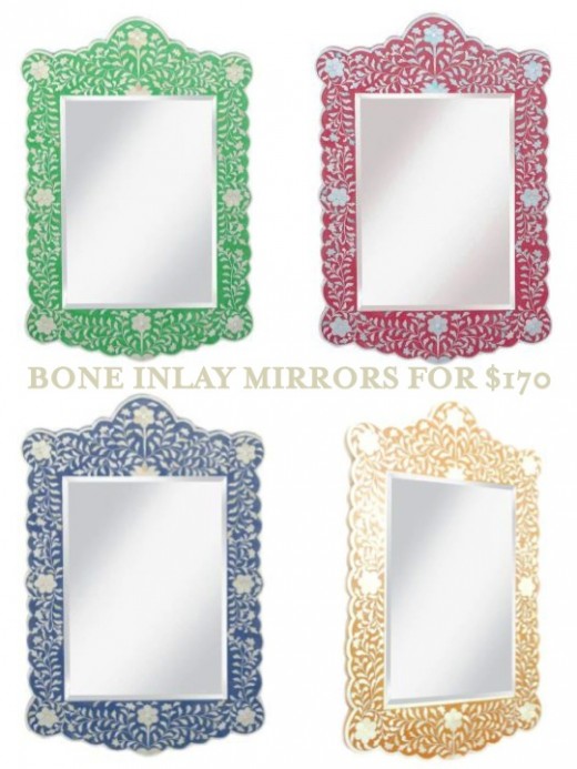 bone inlay mirrors