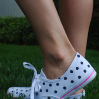 DIY Kate Spade Inspired Polka Dot Keds