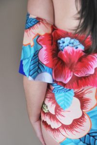 budget friendly floral ruffle bathing suit