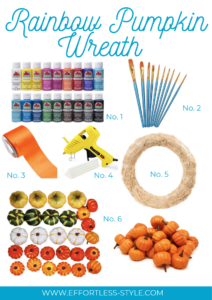 supplies-for-rainbow-pumpkin-wreath