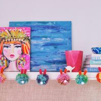 DIY POM POM BUNNY GARLAND