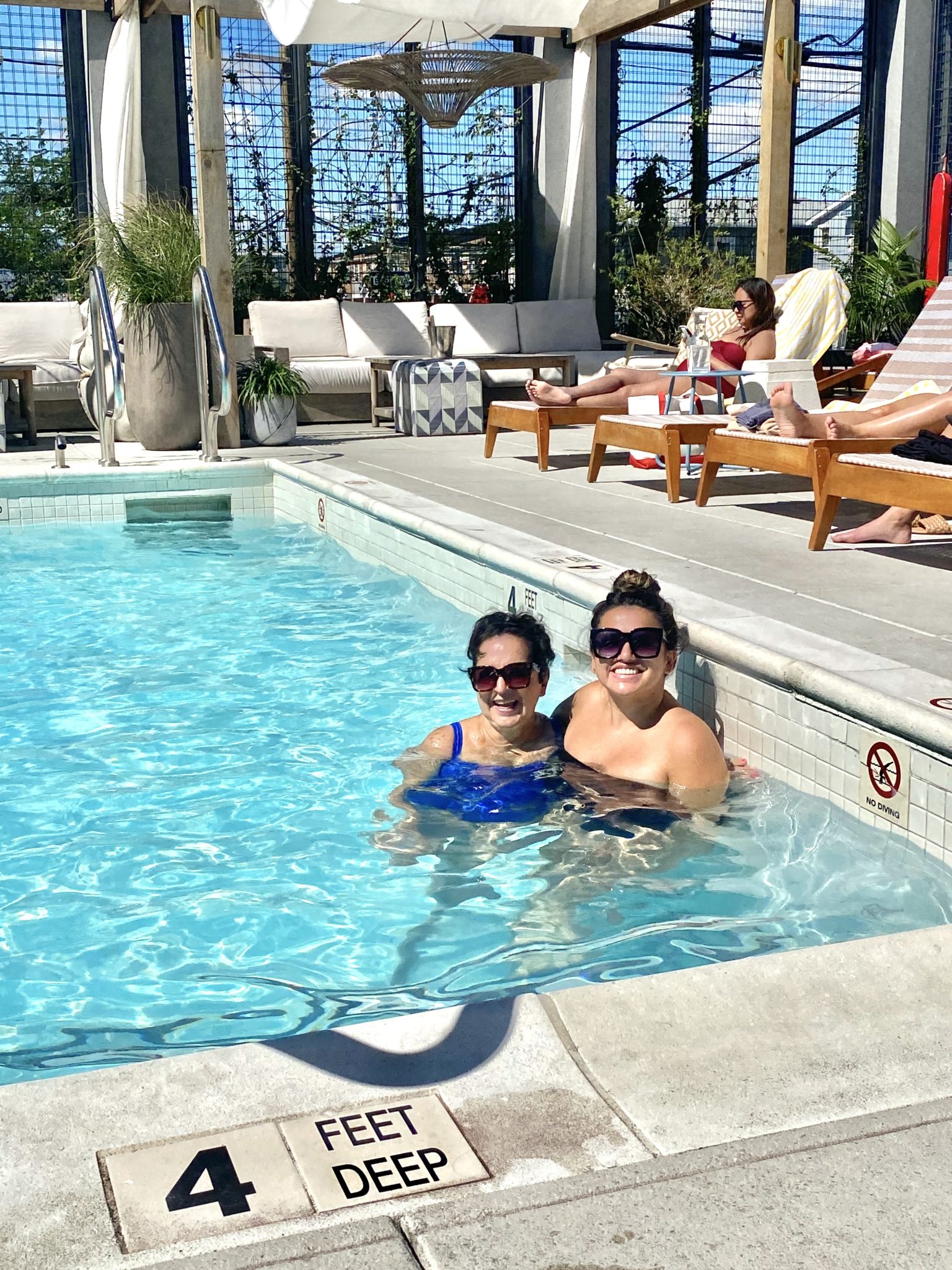 girls-trip-outdoor-pool-the-rockaway-hotel