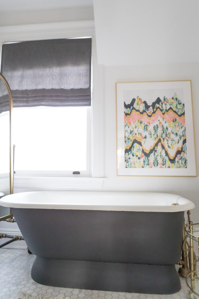 vintage gray bathtub