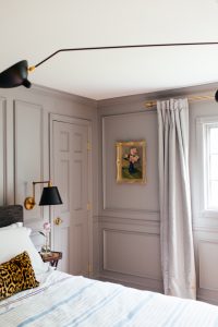 guest room with added moulding