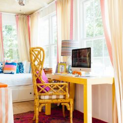 color filled interior design office
