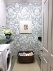 david hicks wallpaper laundry room