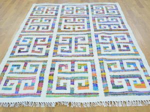greek key rug with colors